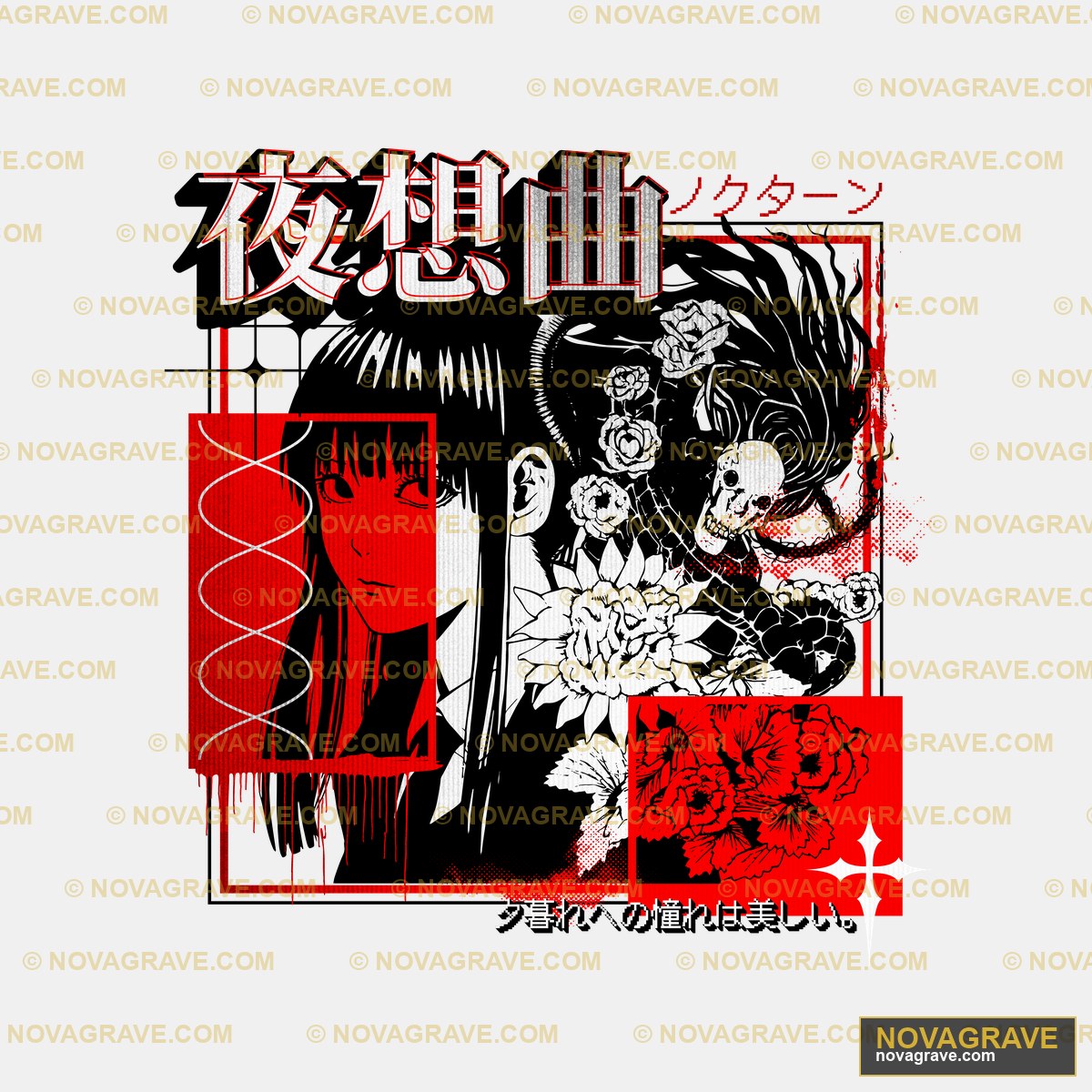 A Black And White Poster With A Red Backgroun Other Designs - Design DTF