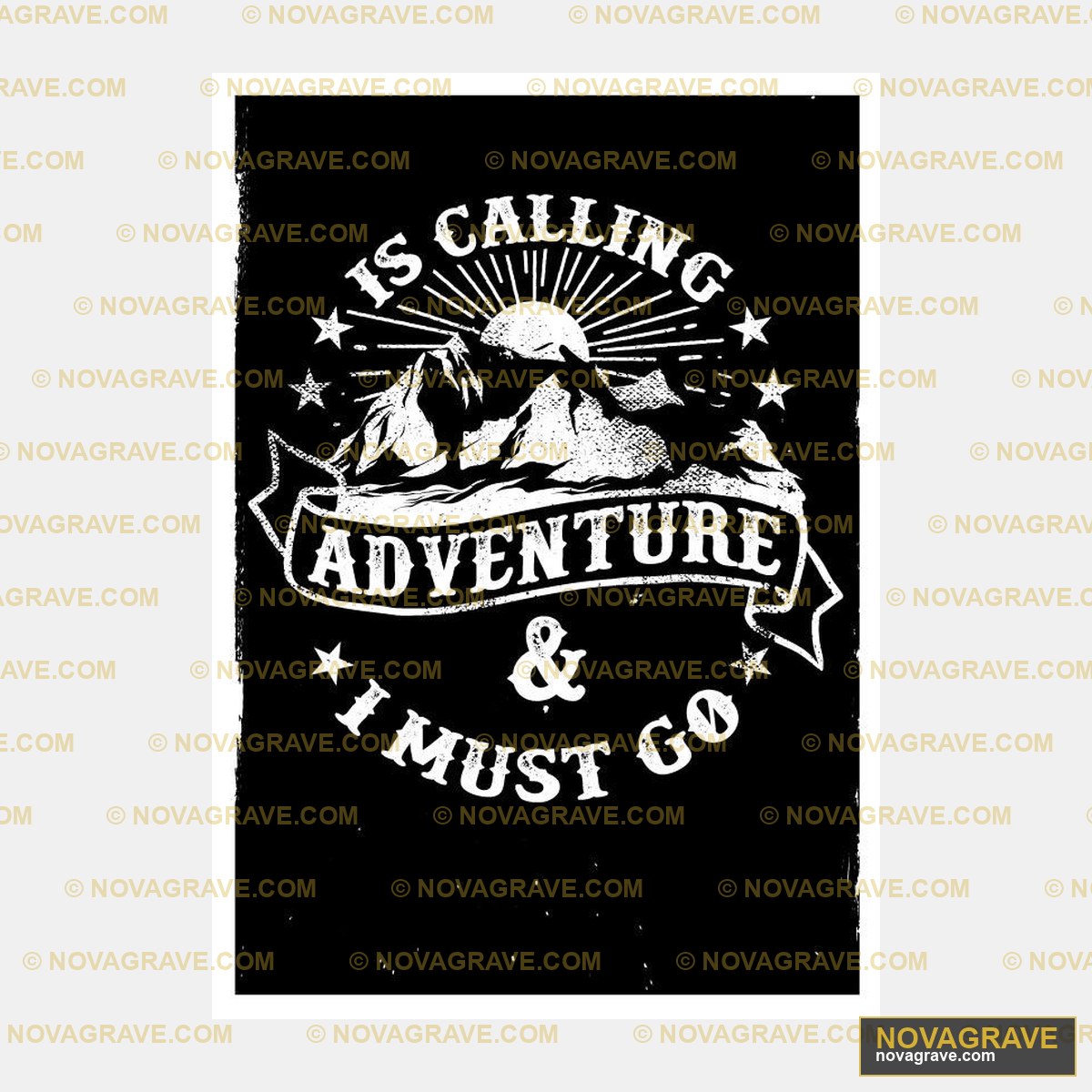 Adventure Is Calling DTF Design SVG PNG DXF - Mountain Travel