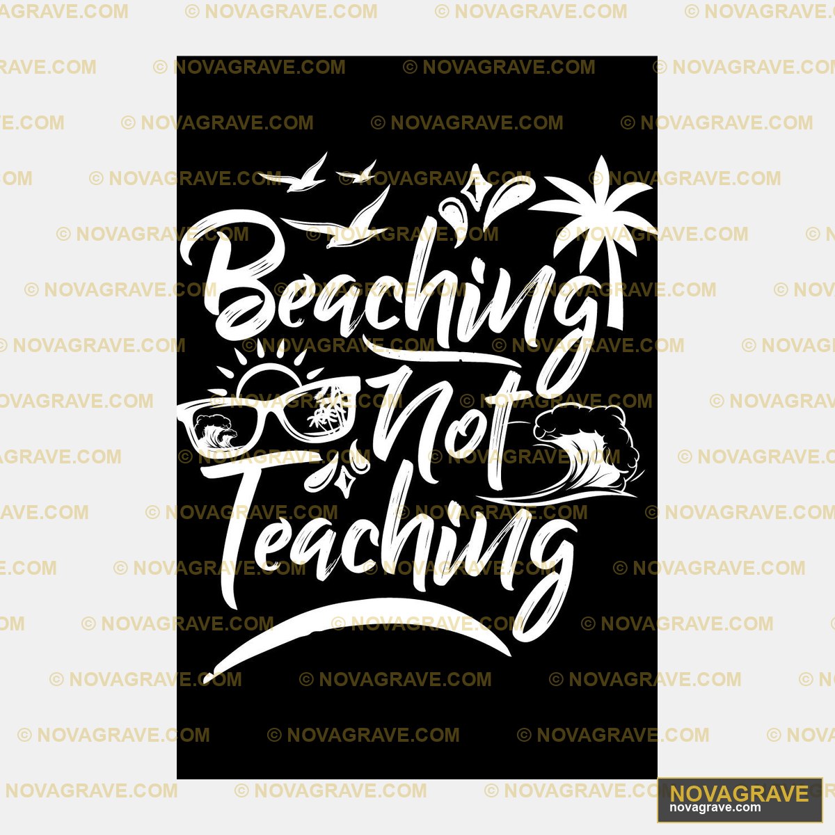 A Black And White Poster With The Words Beach Nature Botanical - Design DTF