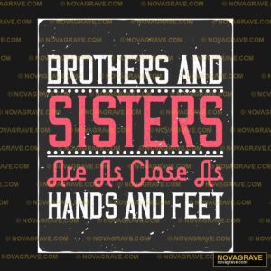 A Black And White Poster With The Words Broth Family Kids - DTF Transfer Design