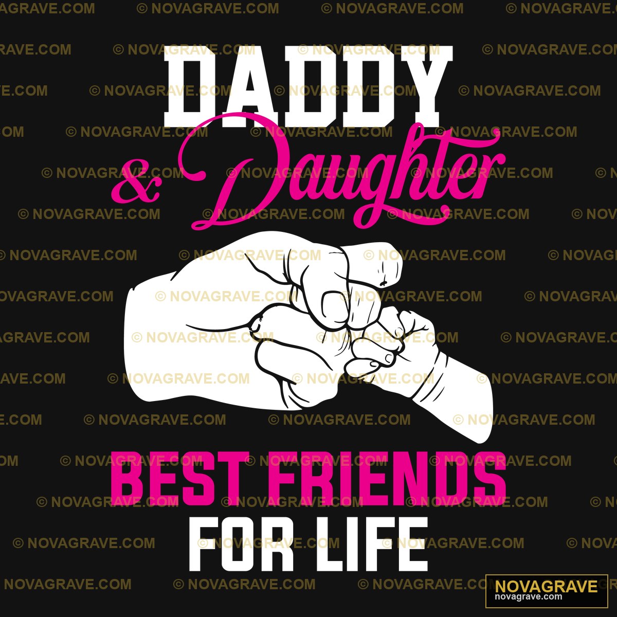 A Black And White Poster With The Words Daddy Family Kids - DTF Ontwerp