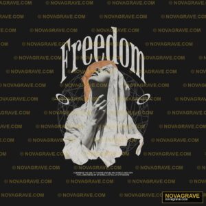 A Black And White Poster With The Words Freed Patriotic Military - DTF Transfer Design