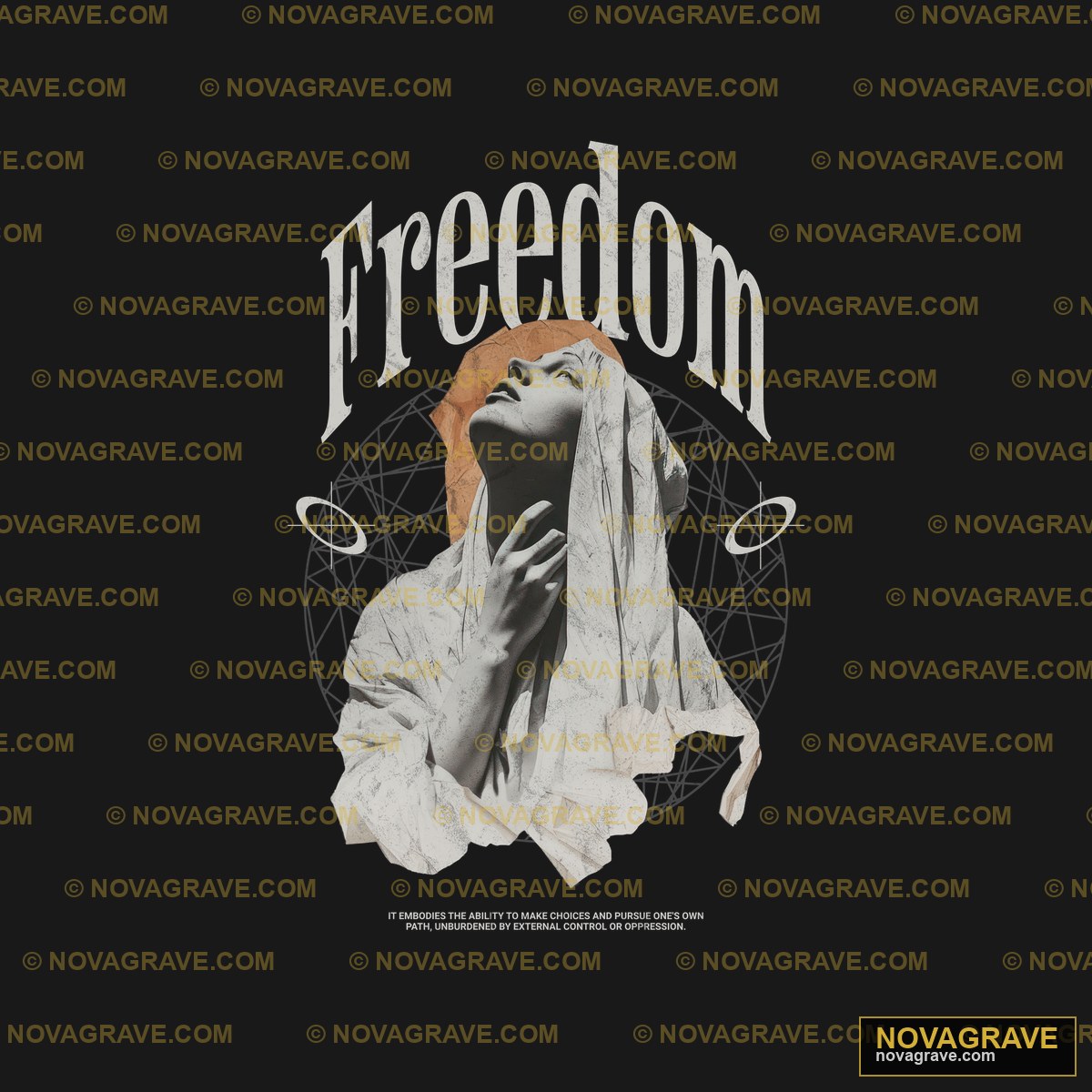 A Black And White Poster With The Words Freed Patriotic Military - DTF Transfer Design