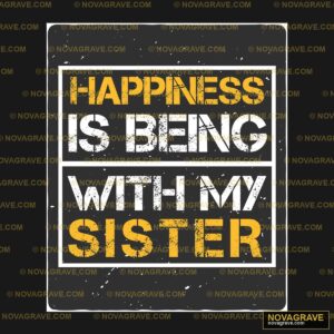 A Black And White Poster With The Words Happi Family Kids - DTF Transfer Design