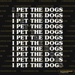 A Black And White Poster With The Words I Pet Animals Wildlife - DTF Transfer Design