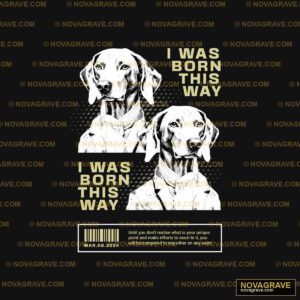 A Black And White Poster With Two Dogs Animals Wildlife - DTF Transfer Design