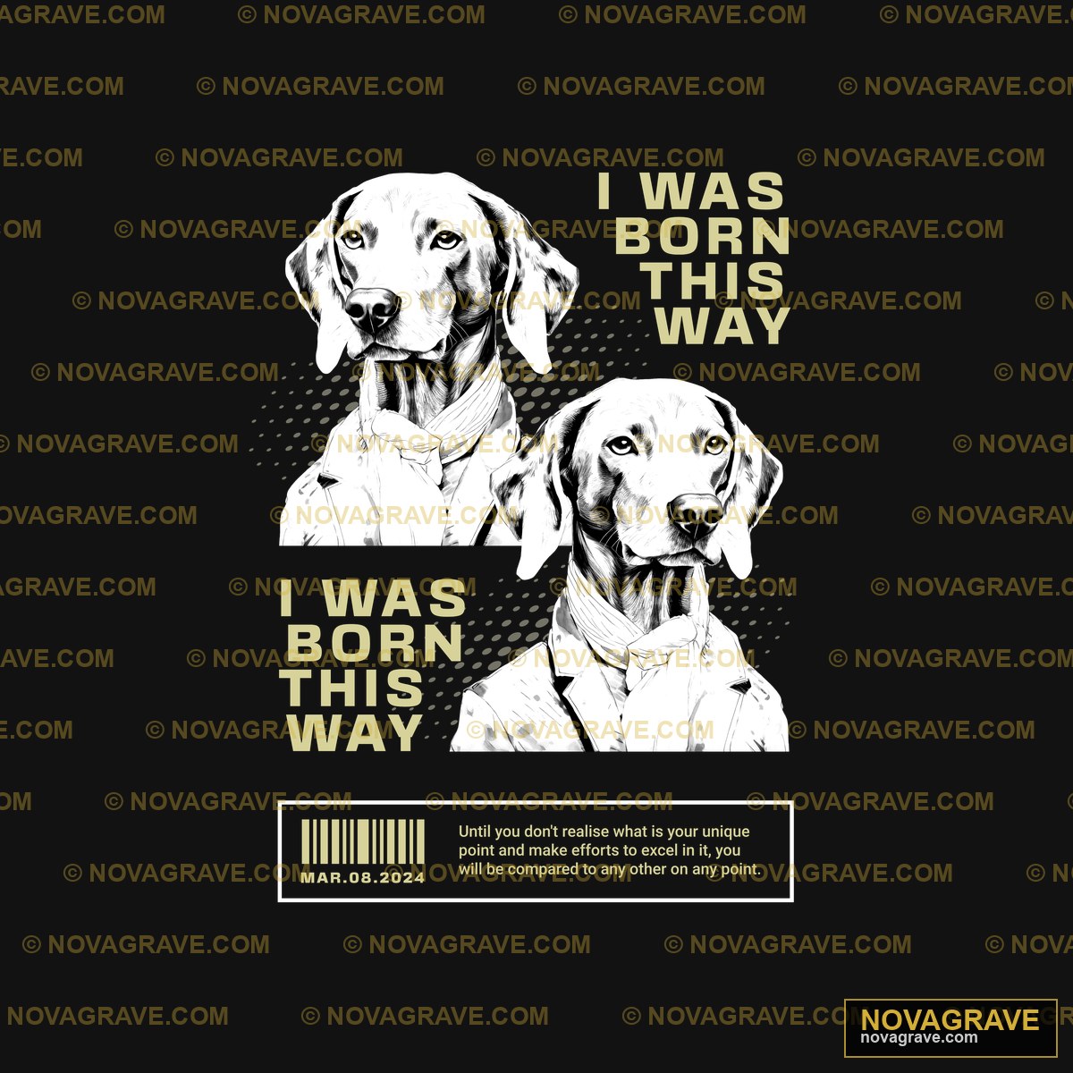 A Black And White Poster With Two Dogs Animals Wildlife - DTF Transfer Design