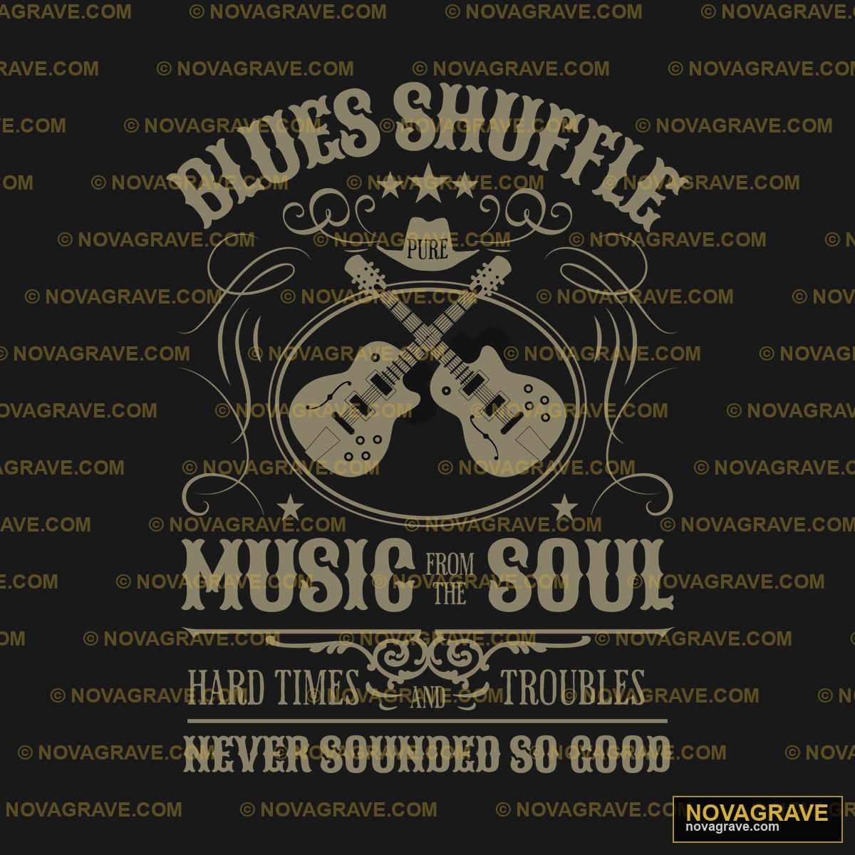 A Black And White Poster With Two Guitars Music Culture - Design DTF