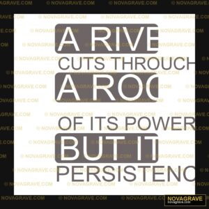 A Black And White Quote With The Wordsa River Typography Slogans - DTF Transfer Design
