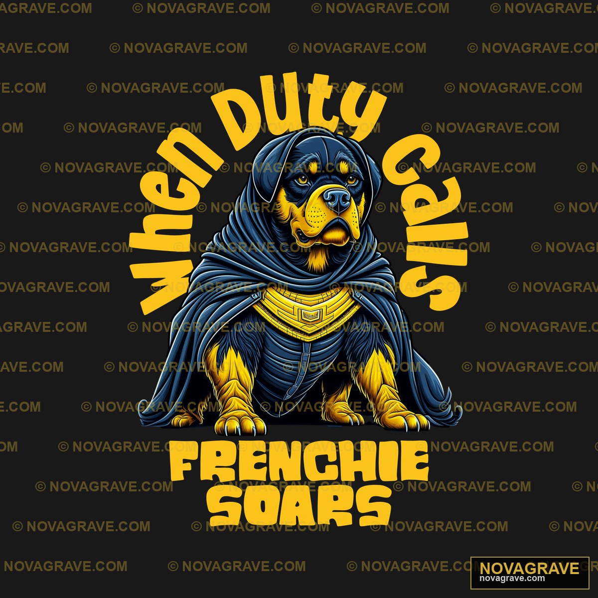 A Black And Yellow Dog Wearing A Cape Animals Wildlife - Design DTF
