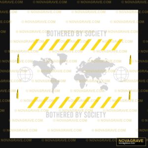 A Black And Yellow Hazard Sign With The Words Typography Slogans 2 - DTF Transfer Design