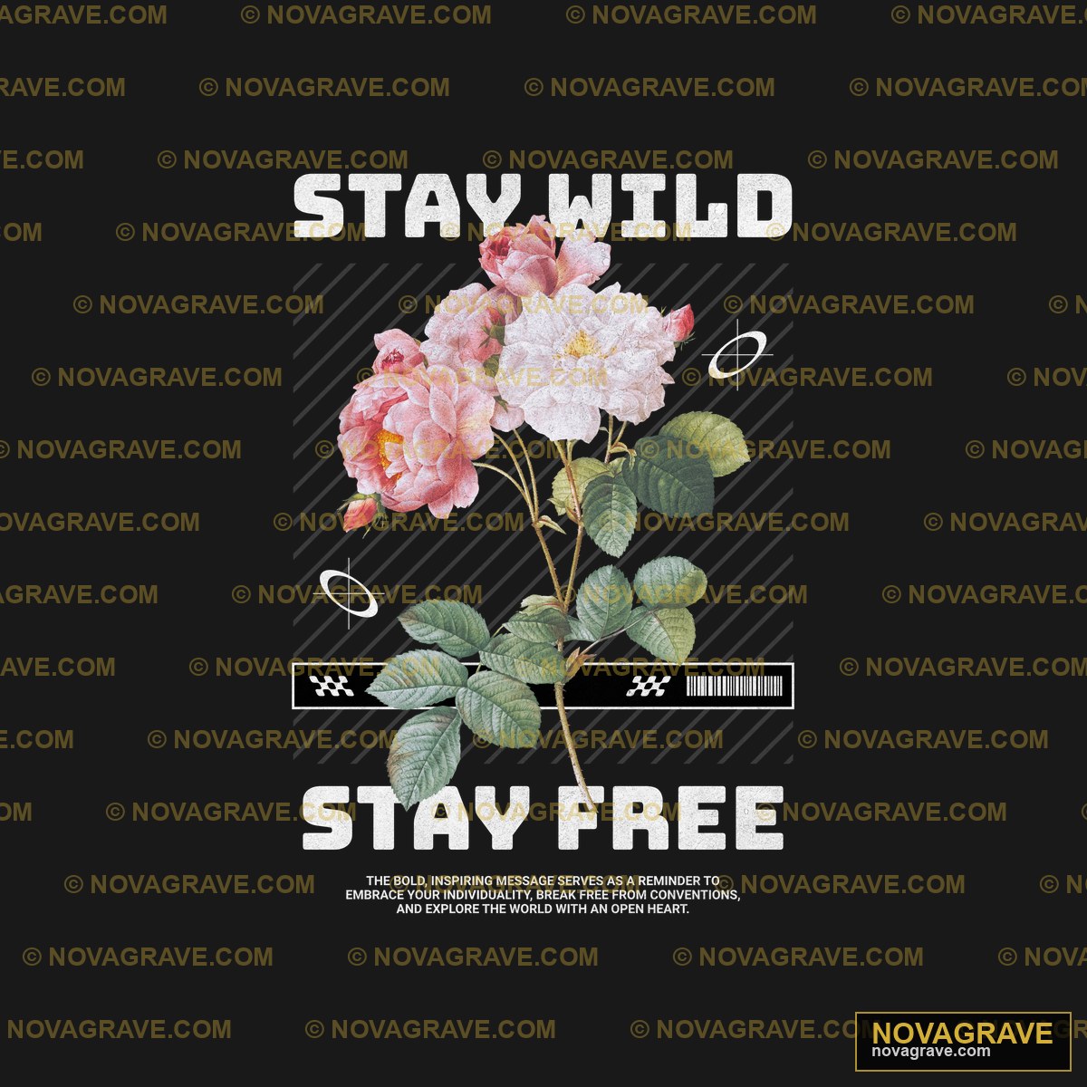 A Black Background With A Pink Rose And The W Typography Slogans 2 - Design DTF