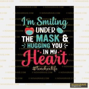 Teacher Life Smiling Under Mask DTF Design PNG SVG DXF