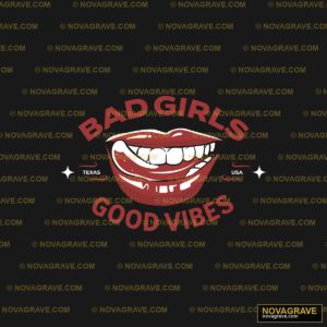 A Black Background With A Red Lips And The Wo Typography Slogans - DTF Transfer Design