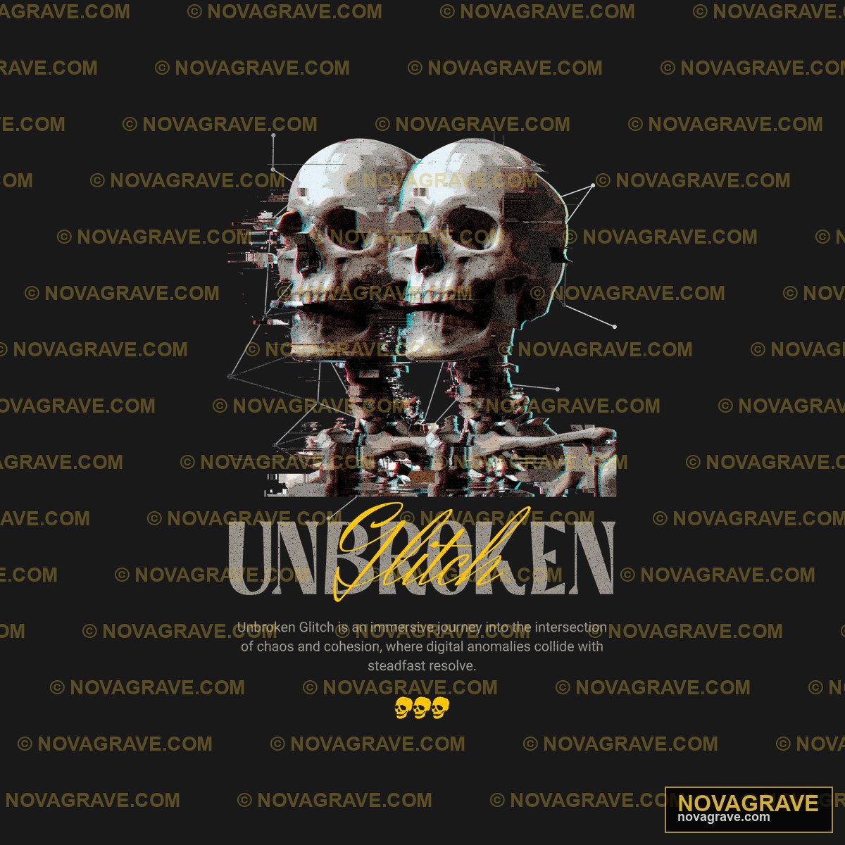 A Black Background With A Skull And A Yellow Streetwear Urban - DTF Transfer Design