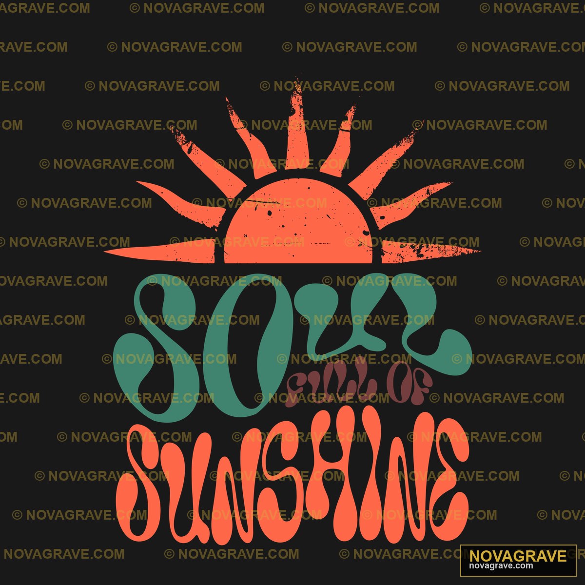 A Black Background With A Sun And The Words S Nature Botanical - DTF Ontwerp