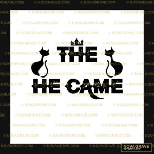 Black Cats "The He Came" DTF Design SVG - Halloween