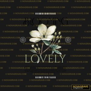 A Black Background With A White Flower On It Nature Botanical DTF Design