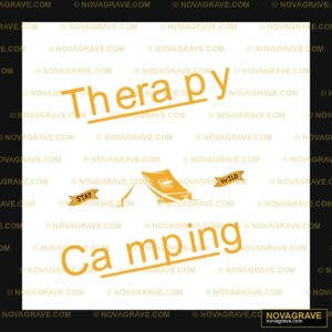 A Black Background With A Yellow Tent And Mou Nature Botanical - Design DTF