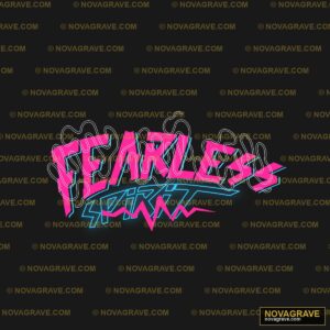 A Black Background With The Word Fearless In Other Designs - DTF Ontwerp