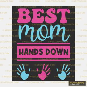 A Black Background With The Words Best Mom An Family Kids - DTF Ontwerp