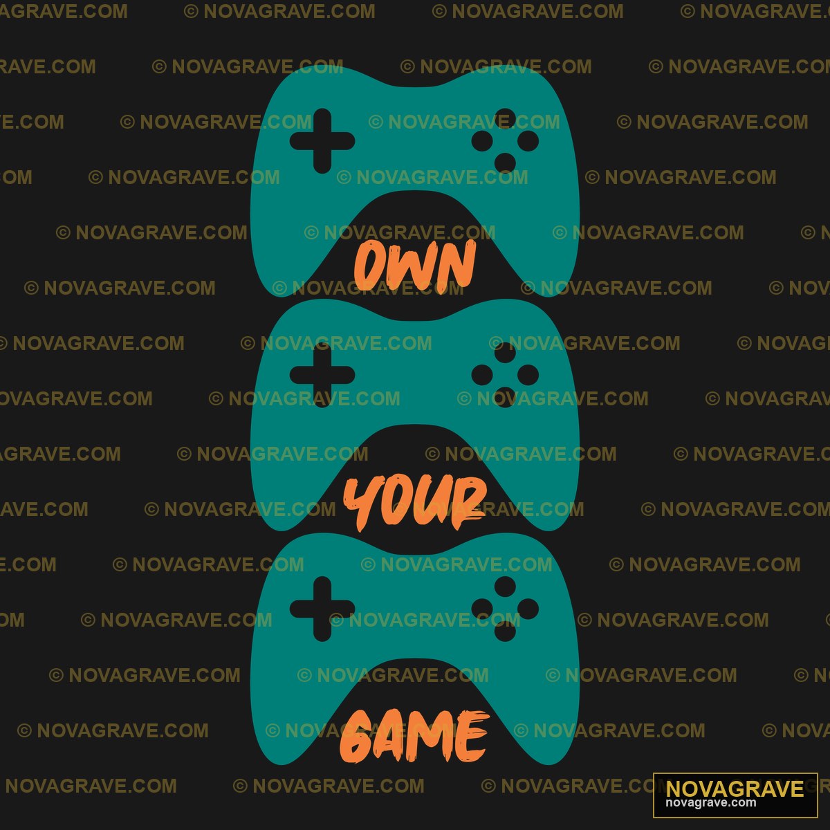 A Black Background With Three Video Game Cont Other Designs - DTF Transfer Design