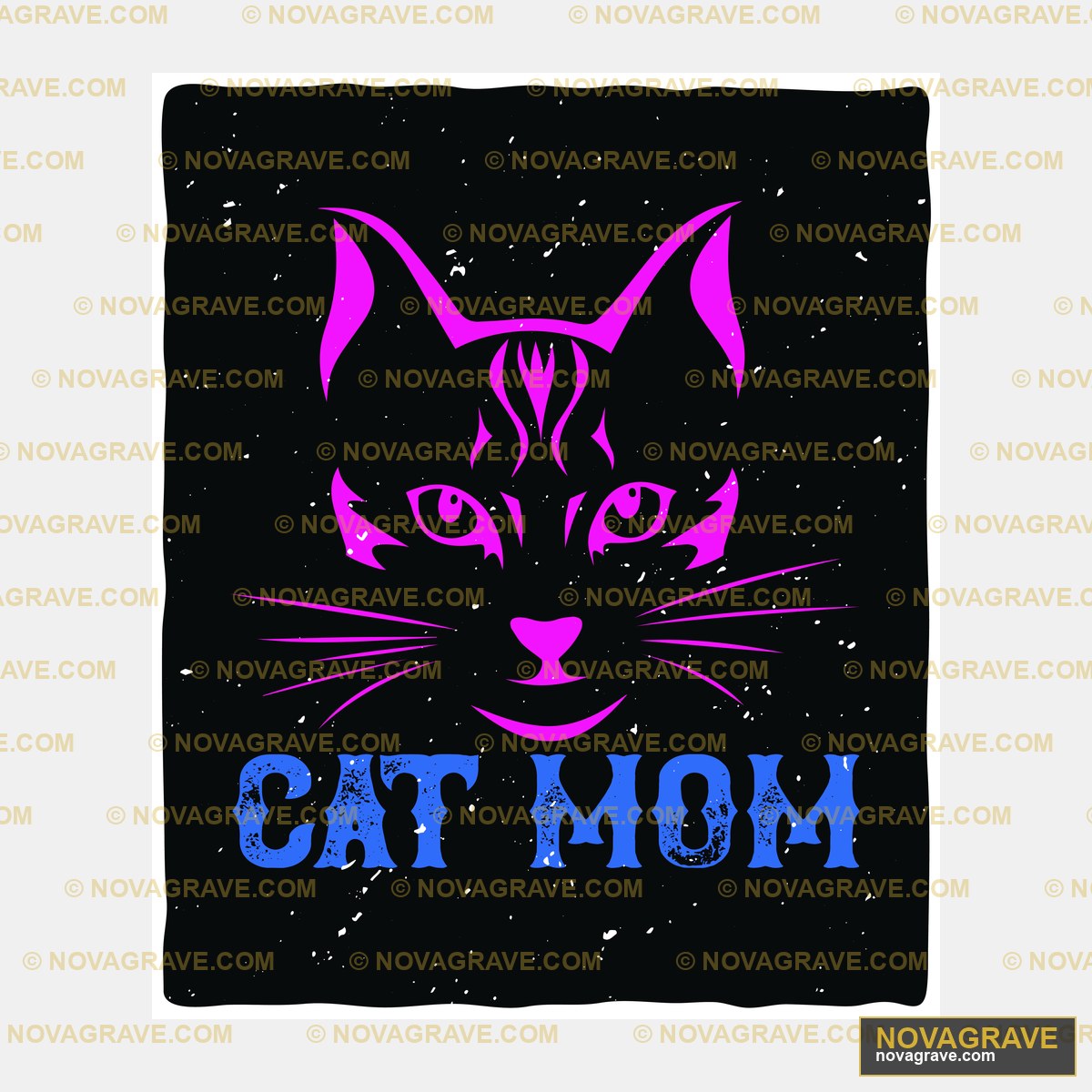 A Black Cat With Blue Eyes Animals Wildlife - DTF Transfer Design