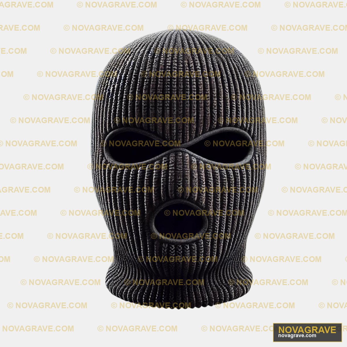 A Black Mask With A Hole In The Middle Other Designs - Design DTF