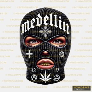 A Black Mask With The Wordno Written On It Other Designs - DTF Transfer Design