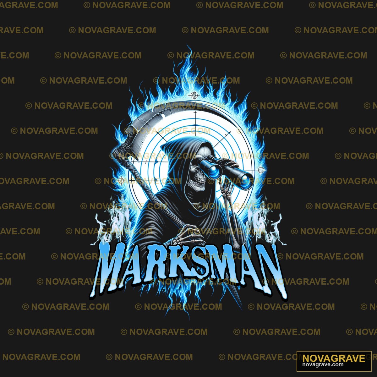 Grim Reaper Marksman Target DTF Design SVG PNG DXF Instant Download