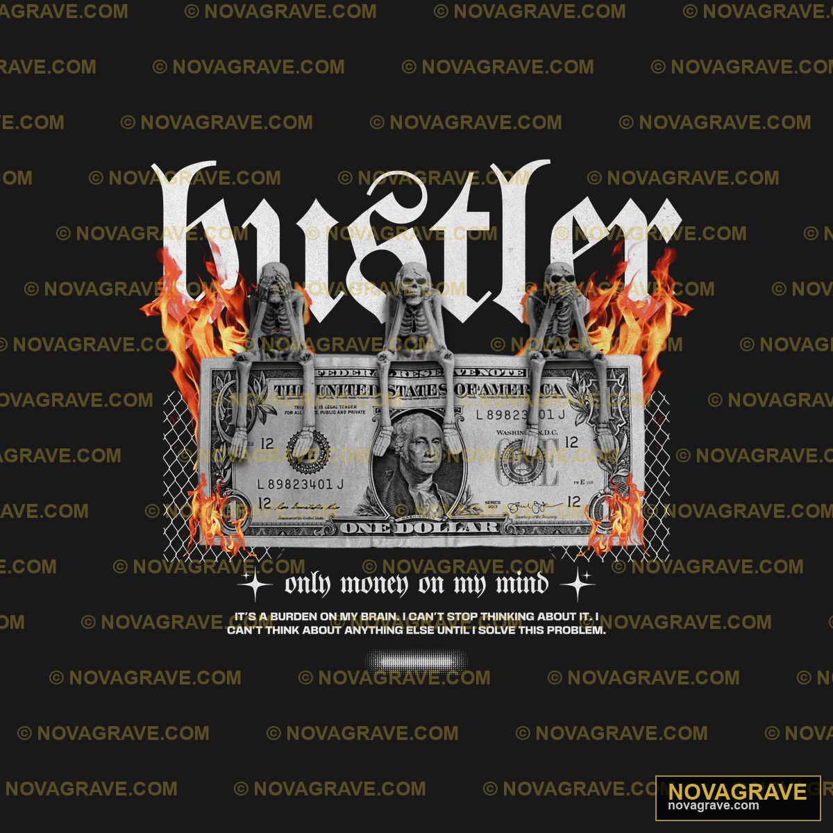 A Black Shirt With A Dollar Bill On It Other Designs - Design DTF