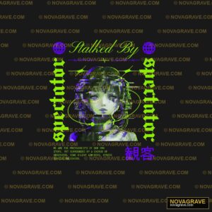 A Black Shirt With A Green And Purple Design Other Designs - DTF Transfer Design