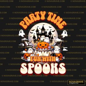 A Black Shirt With A Halloween Scene And A Pu Seasonal Holiday - DTF Transfer Design