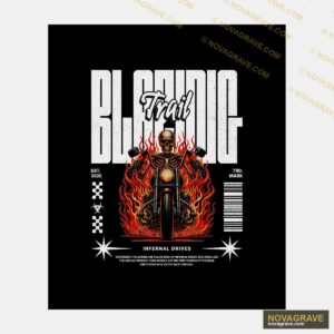 A Black Shirt With A Motorcycle On It Other Designs - DTF Transfer Design