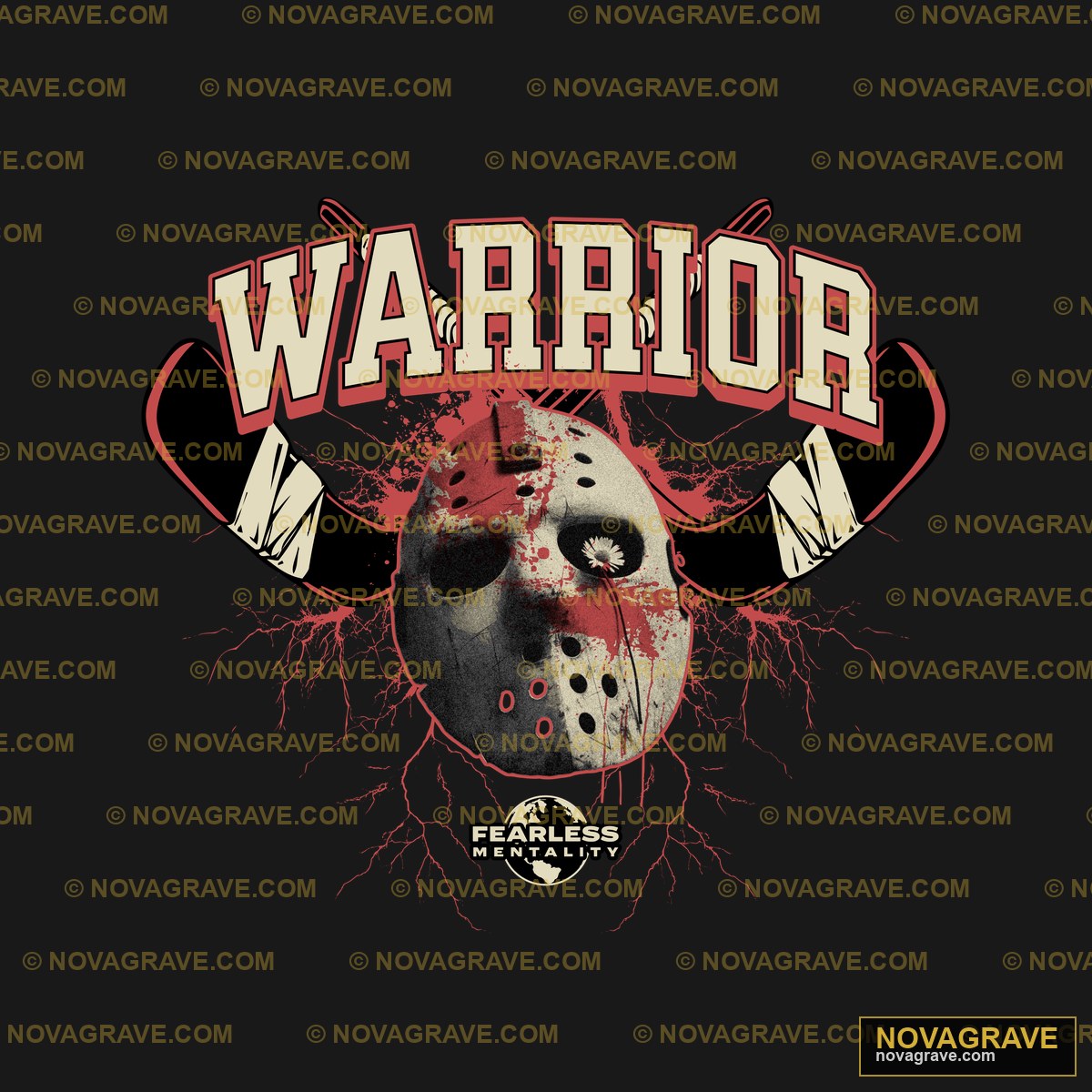 Warrior Hockey Mask DTF Design - SVG PNG DXF Instant Download