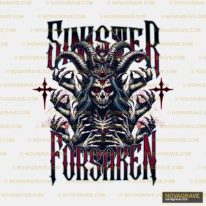A Black Shirt With A Skull And A Demon On It Streetwear Urban - DTF Transfer Design