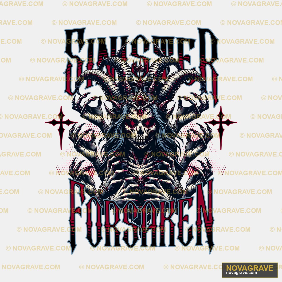A Black Shirt With A Skull And A Demon On It Streetwear Urban - DTF Transfer Design