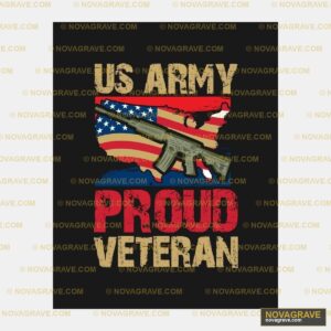 A Black Shirt With An American Flag And A Gun Patriotic Military - DTF Ontwerp
