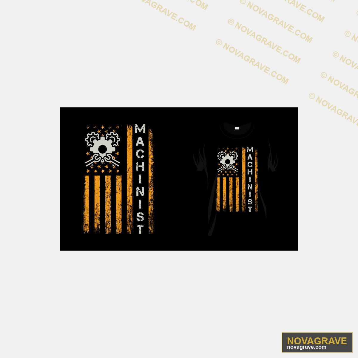 A Black Shirt With An Orange And White Flag Other Designs DTF Design