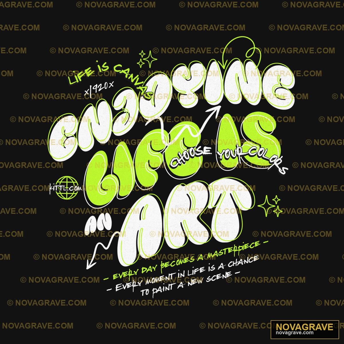 A Black Shirt With Green Graffiti Lettering Streetwear Urban - Design DTF