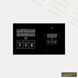 A Black Shirt With The Words Material Enginee Professions - DTF Transfer Design