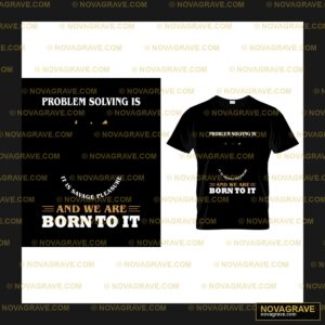 A Black Shirt With The Words Problem Is And W Typography Slogans - DTF Transfer Design