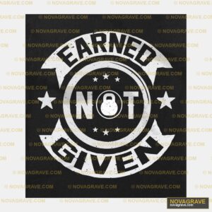A Black T Shirt With The Words Not Givenin Wh Typography Slogans - DTF Transfer Design