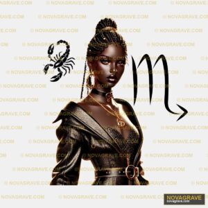 A Black Woman With Braids And A Gold Necklace Streetwear Urban - DTF Ontwerp