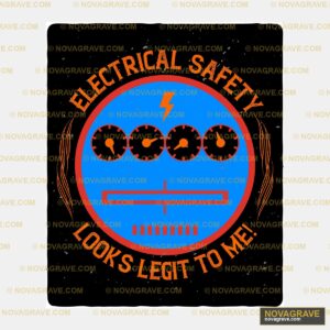 A Blue And Red Logo With The Words Electrical Typography Slogans - Design DTF