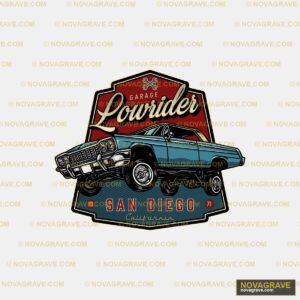 Lowrider Garage San Diego California DTF Design SVG PNG