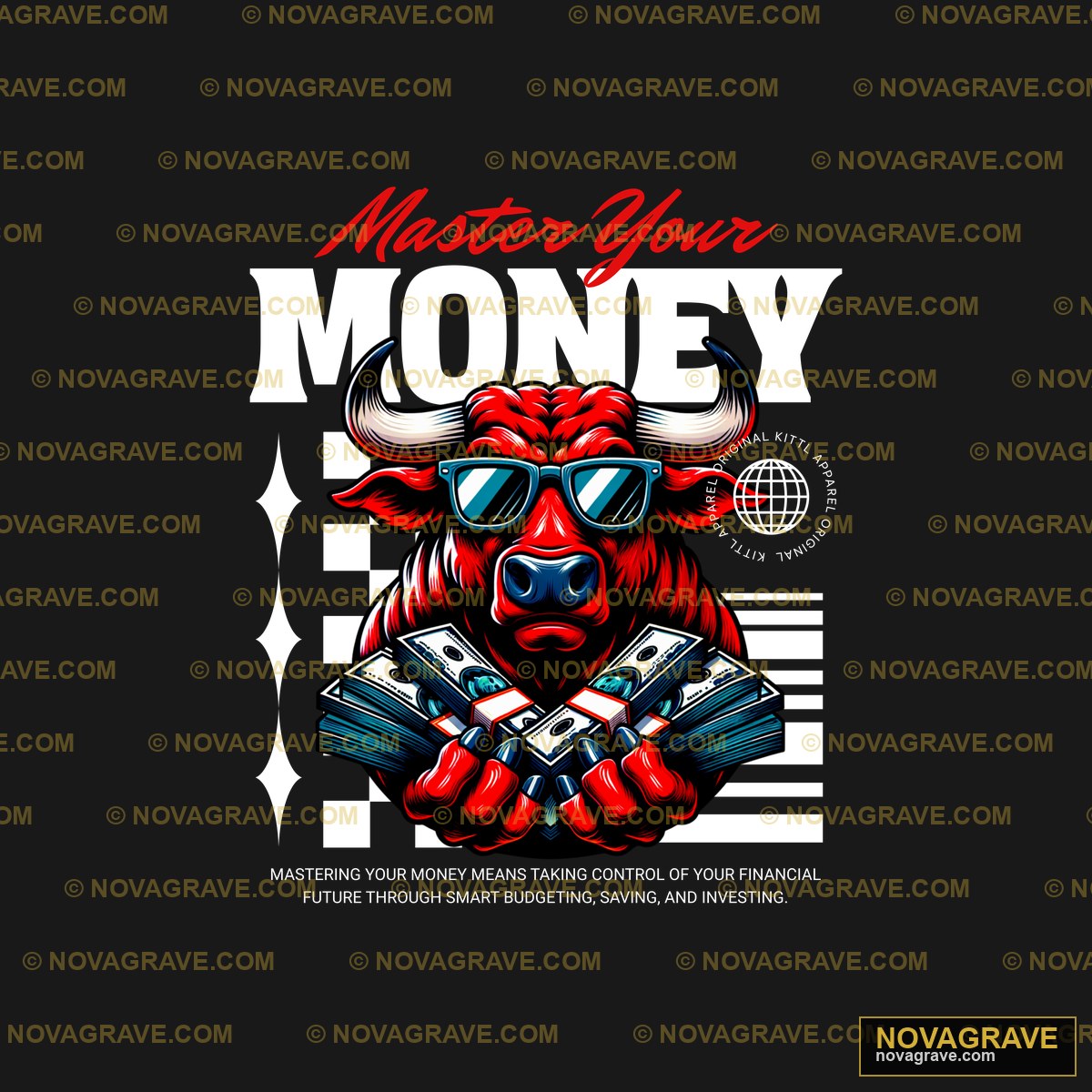 A Bull With A Gun And Money In His Hands Other Designs - DTF Transfer Design