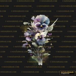 A Bunch Of Flowers On A Black Background Nature Botanical 2 - DTF Ontwerp