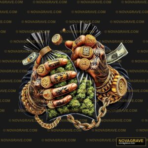 A Bunch Of Marijuanas And Money Other Designs - Design DTF