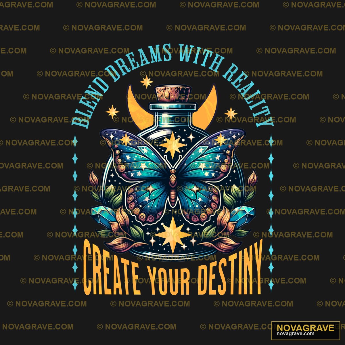 A Butterfly With A Bottle Of Beer And Stars Animals Wildlife - DTF Transfer Design